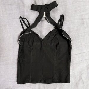 Nevstudio Zipper Neck Strap Vest Size S Cyber Tech Punk Alt Grunge Rave